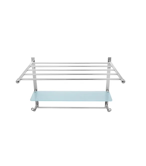 [102261] Repisa para Baño con Estante de vidrio Línea Hotel Majos LH-0017