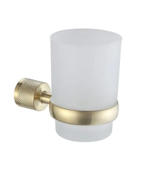 [164265] Porta Vaso y Cepillo Peirano Fabric Gold 17060G