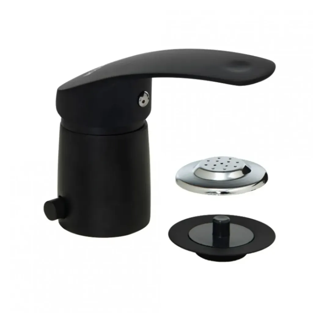 [4217] MONOCOM.BIDET C/TRANSF MOZART VITRA NEGRO C/SOPAPA 7420