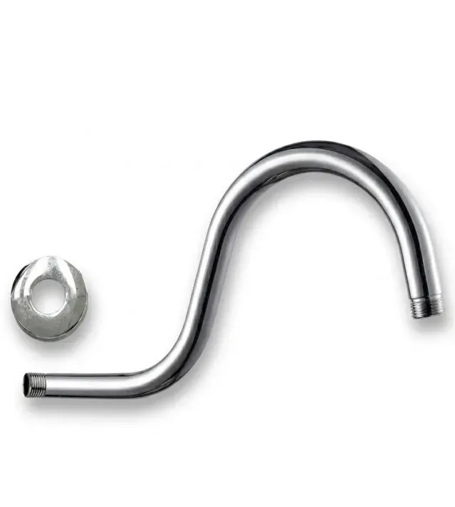 [4229] BRAZO P/LLUVIA MOZART METALICO 40CM ROSETA CURVO 8137