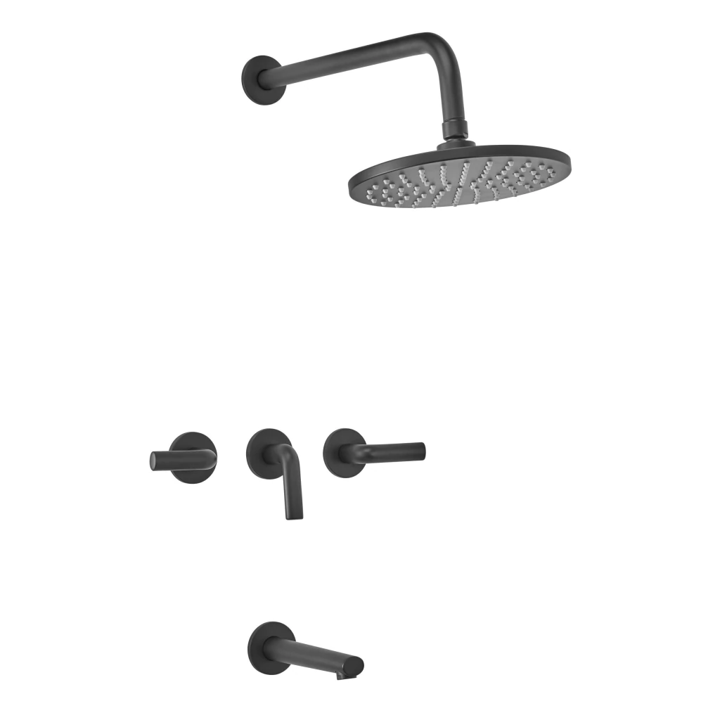 [101802] Juego Ducha con Transferencia Peirano Live Black Cierre Ceramico 80-199N