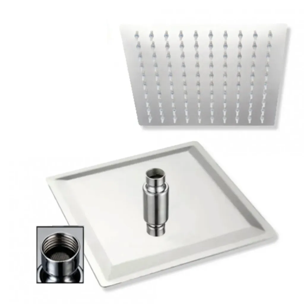 [4230] FLOR DUCHA/LLUVIA 8" MOZART 200X200 CUADR AC INOX 8994
