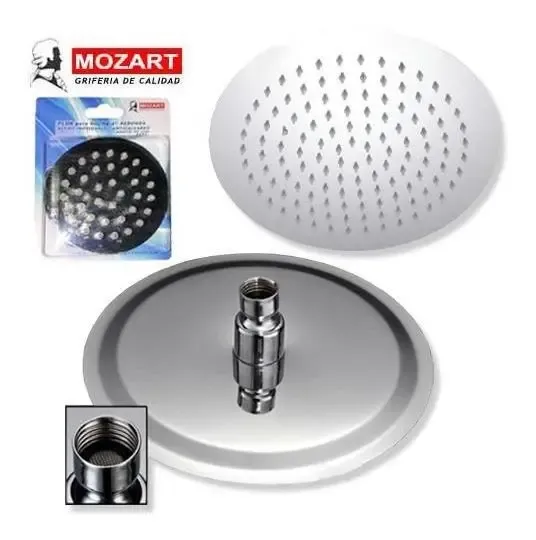 [4232] FLOR DUCHA/LLUVIA 8" MOZART REDON 200 AC.INOX ANTIC 8991