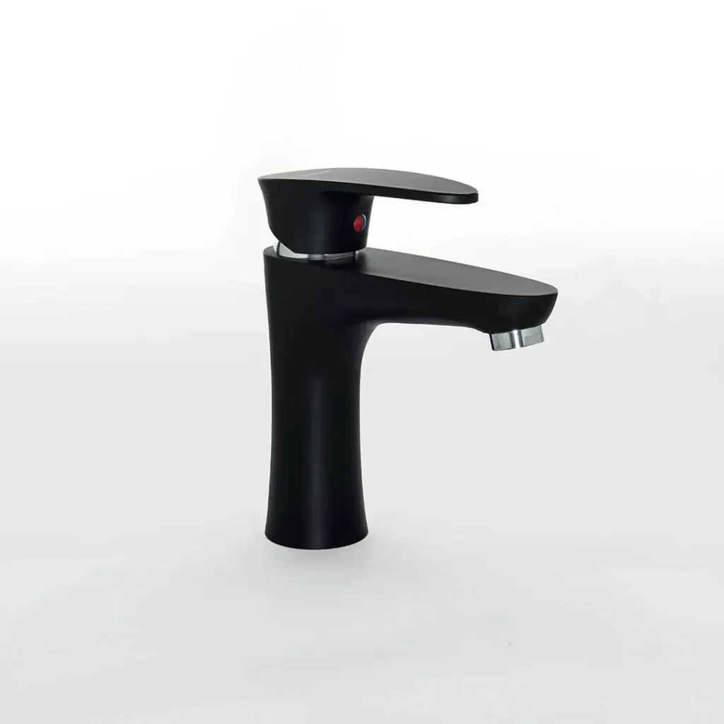 [4153] JGO.LAVATORIO MOZART DOHA ABS NEGRA PICO RECTO 7261