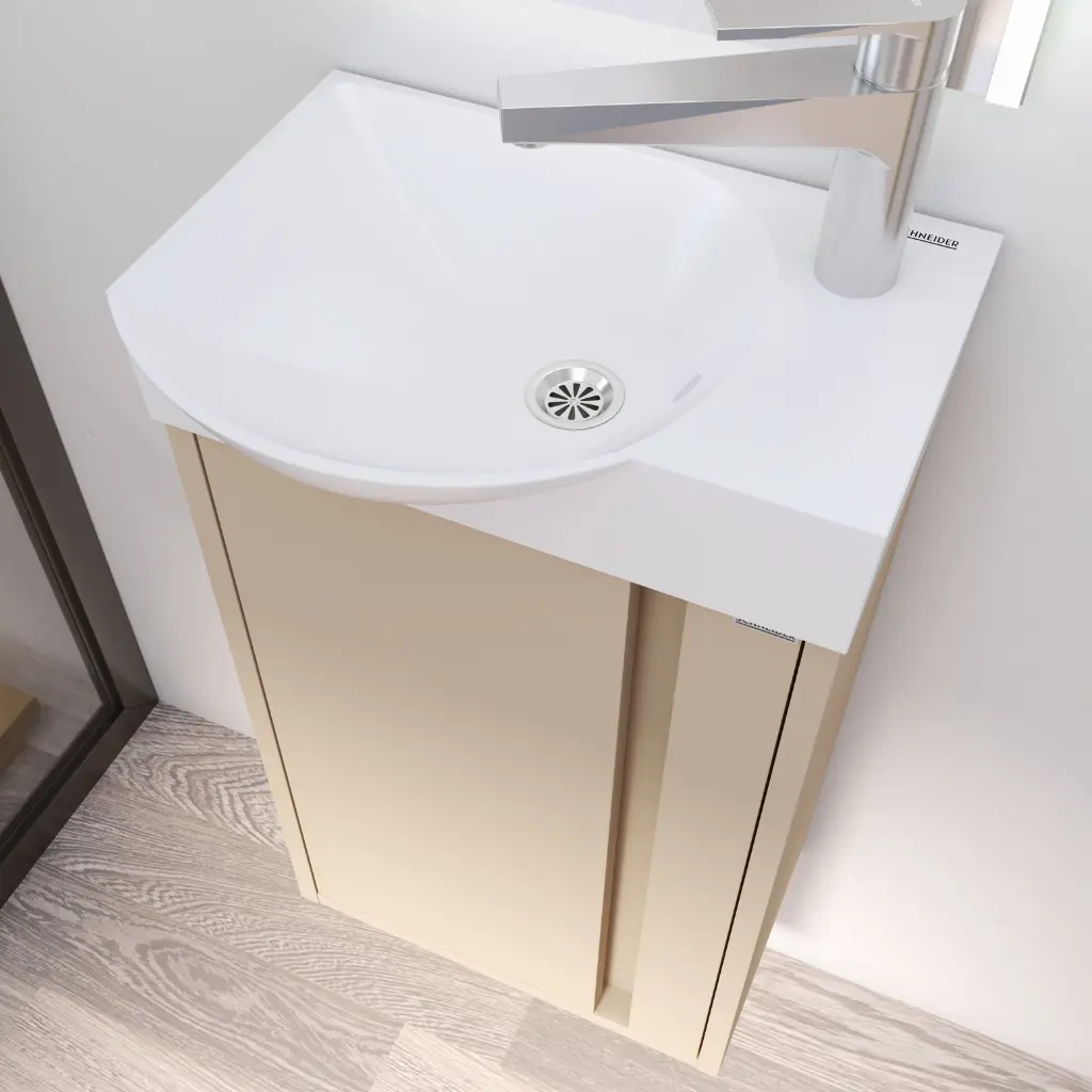 Vanitory Colgante Schneider Alma 40 cm Sira con Bacha de Loza