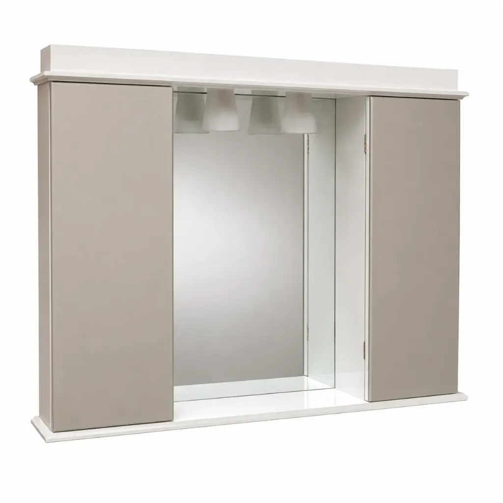 ESPEJO DEL VAL 210 C/2 MOD. Y LUZ 80 X 70 PTA.ENM.WENGUE