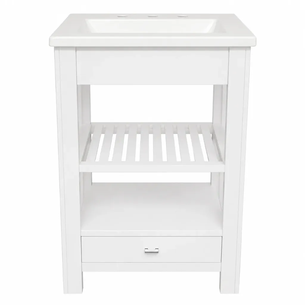 VANITORY DEL VAL MOD.6040 C/ESTANTE DECK 40 X 40 BLANCO