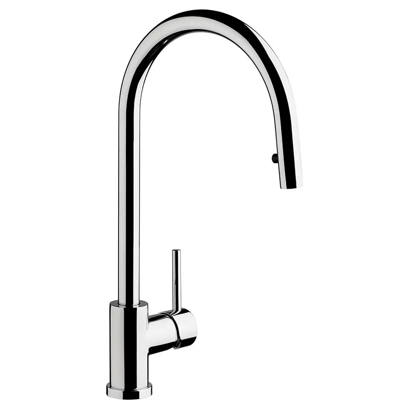 [99133] Juego monocomando para mesada de cocina Fv Temple  con rociador manual extraíble 0412.01/87-CR