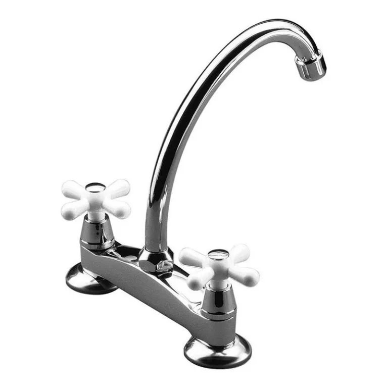[22236] Juego Cocina  Mesada Peirano Ares Blanco Cromo 914
