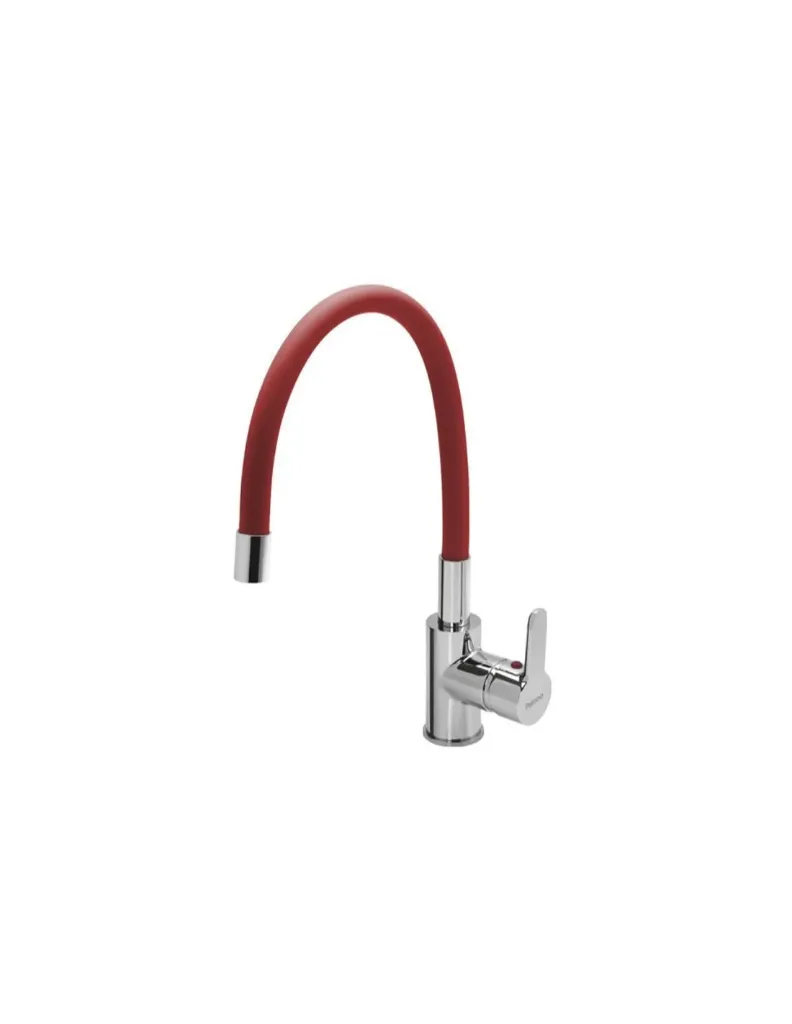 [100176] Juego de Cocina Mesada Monocomando Colors Rojo Peirano 20-173