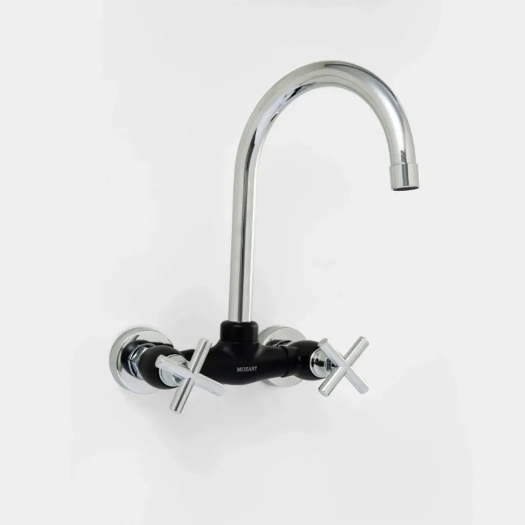 [4103] MEZCLADORA MOZART PEKIN PARED ABS NEGRA VOL.CRUZ 7274