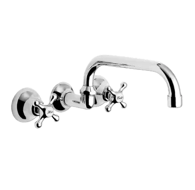 [99260] Juego Cocina Pared Exterior Peirano Cromo "Y" Pico Alto 53-001N