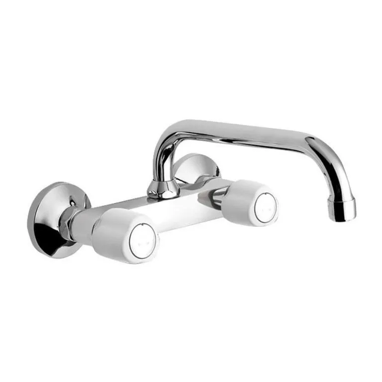 [1238] Juego Cocina Pared Exterior Peirano Lorca Pico Alto Blanco Cromo 53-010