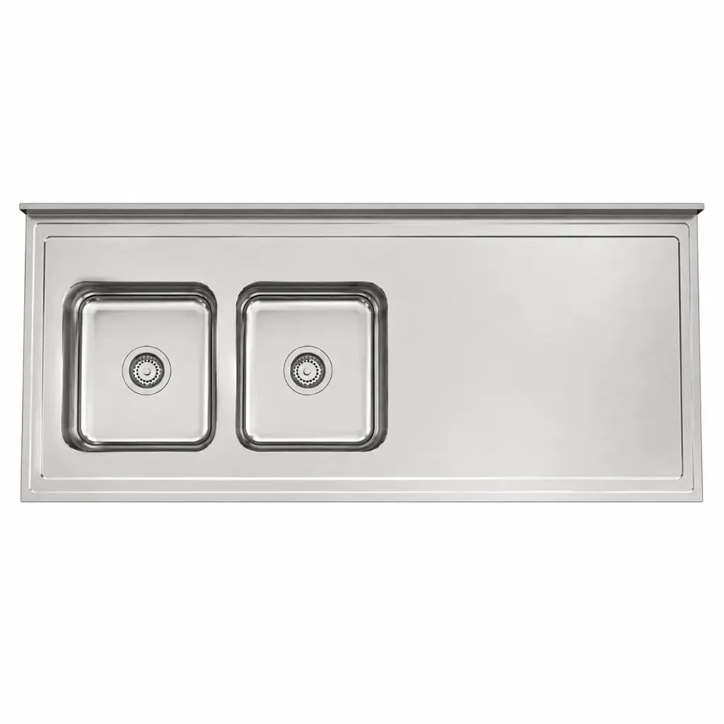 MESADA AC.INOX.P/ DOBLE C/R JOHNSON  120 X 062 IZQ AC304