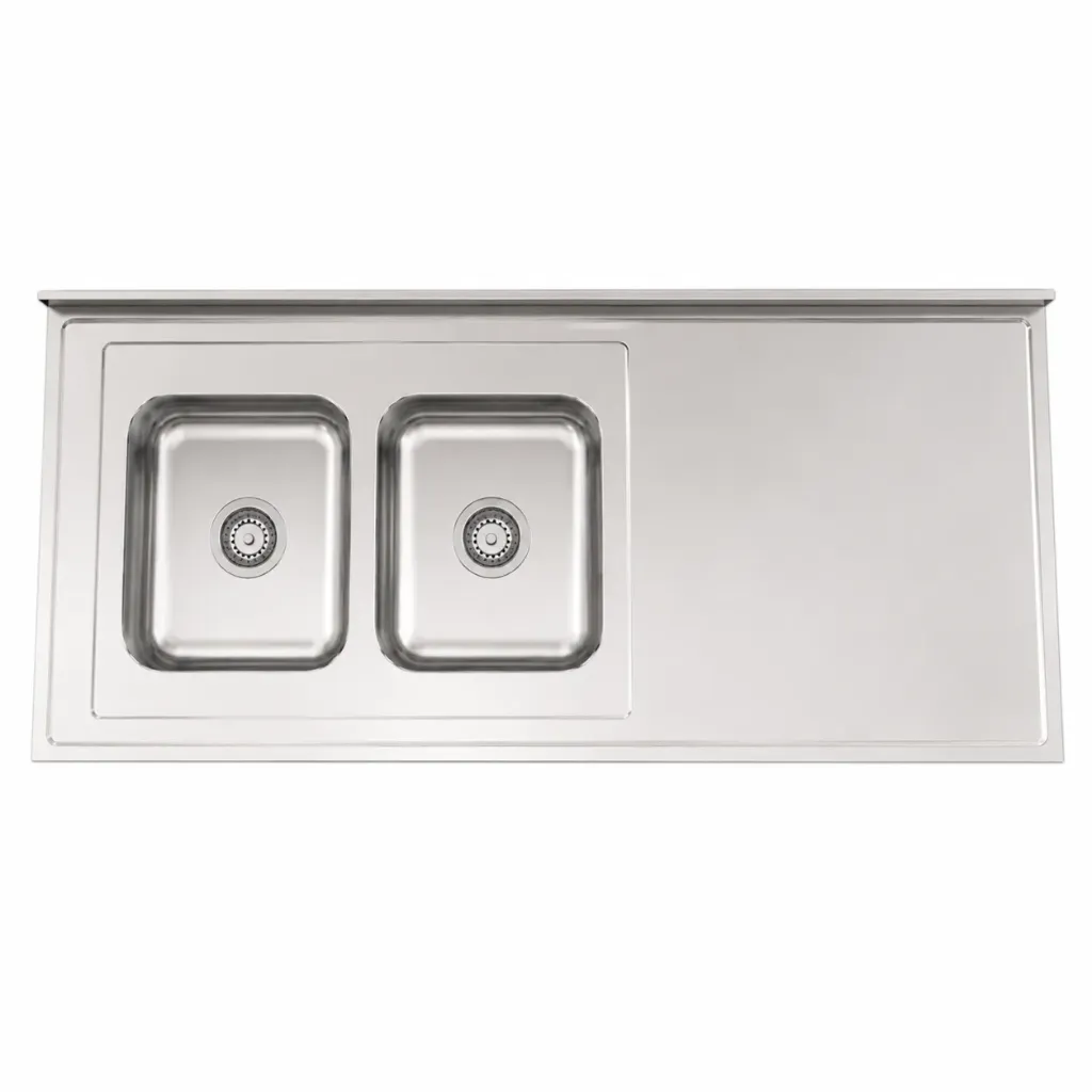 MESADA AC.INOX.P/ DOBLE C/R JOHNSON  140 X 062 IZQ AC304