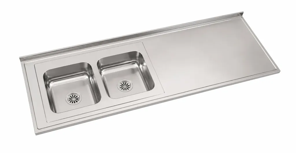 MESADA AC.INOX.P/ DOBLE C/R JOHNSON  180 X 062 IZQ AC304