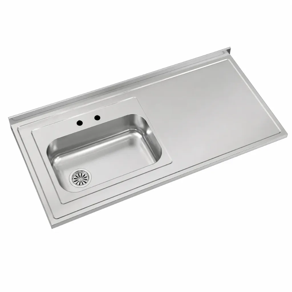 MESADA AC.INOX.P/ SIMPLE C/R JOHNSON  120 X 062 IZQ AC304