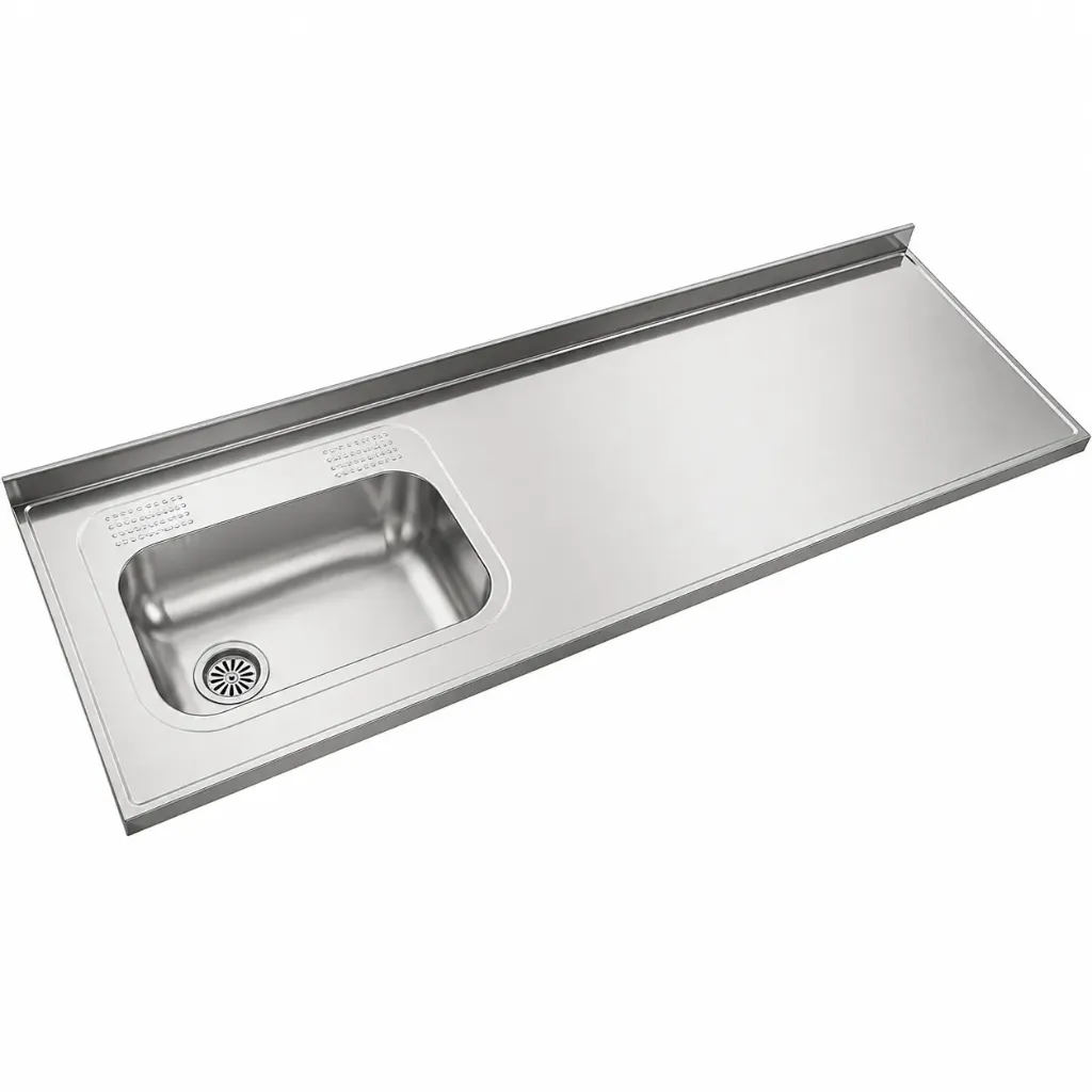 MESADA AC.INOX.P/ SIMPLE C/R JOHNSON  180 X 062 IZQ AC304