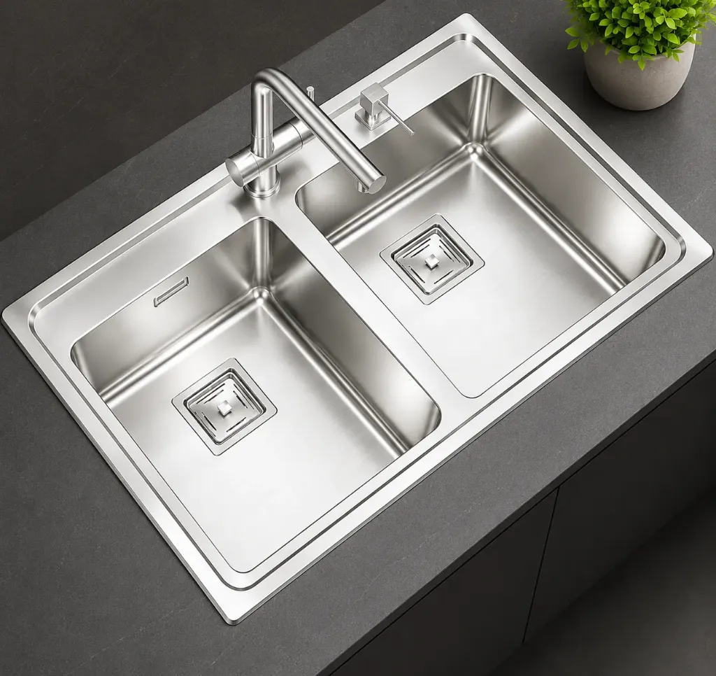 PILETA AC. INOX. JOHNSON Q 084 A QUADRA C/ANTIRREB.  B167 S
