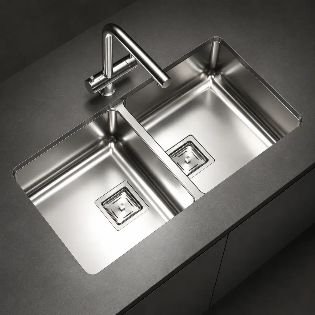 PILETA AC. INOX. JOHNSON QUADRA Q 76 70,8X37X17,5