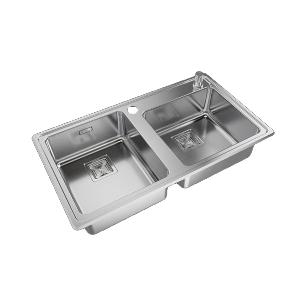 PILETA DOBLE JOHNSON QUADRA Q085 C/ORIFICIO DOSIF DER