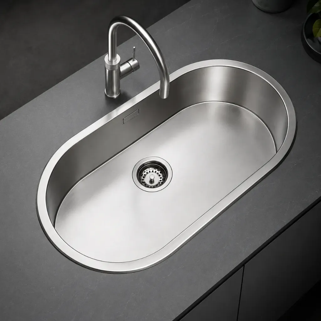 PILETA AC. INOX. JOHNSON CURVE SI77A 77 X 43 X 20