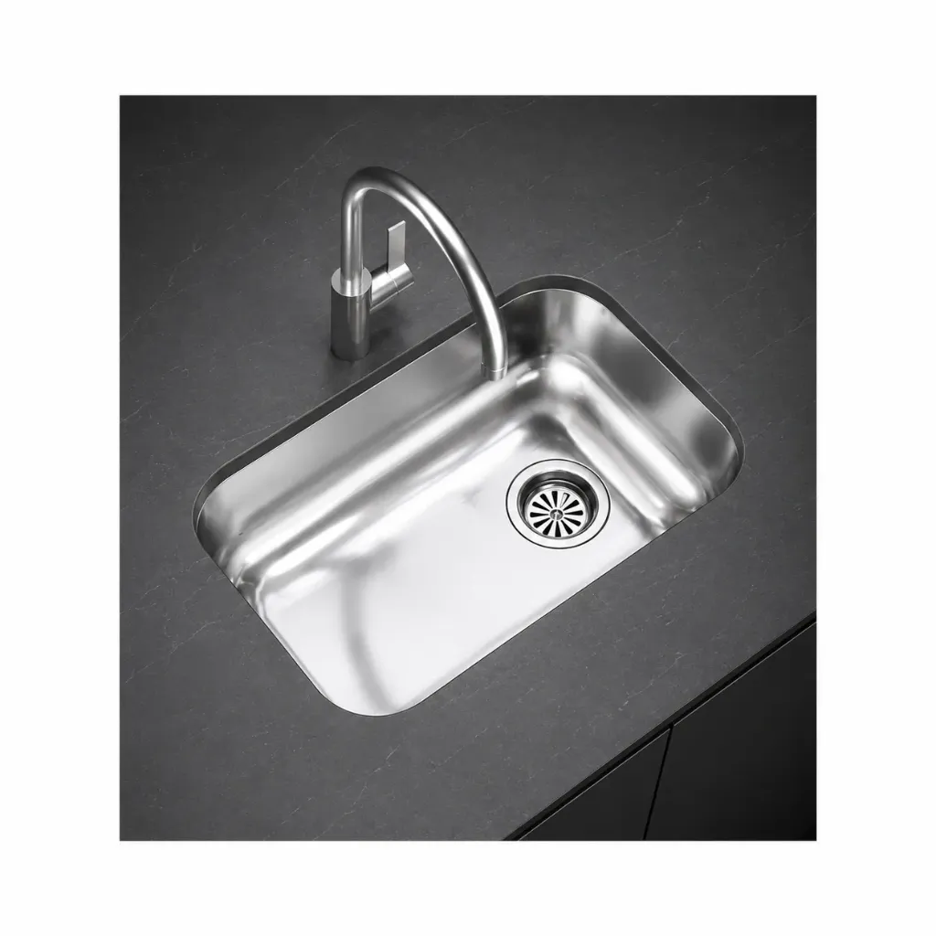 PILETA AC. INOX. JOHNSON ZZ52 52X32X15 SIMPLE SOPAPA AMERIC.