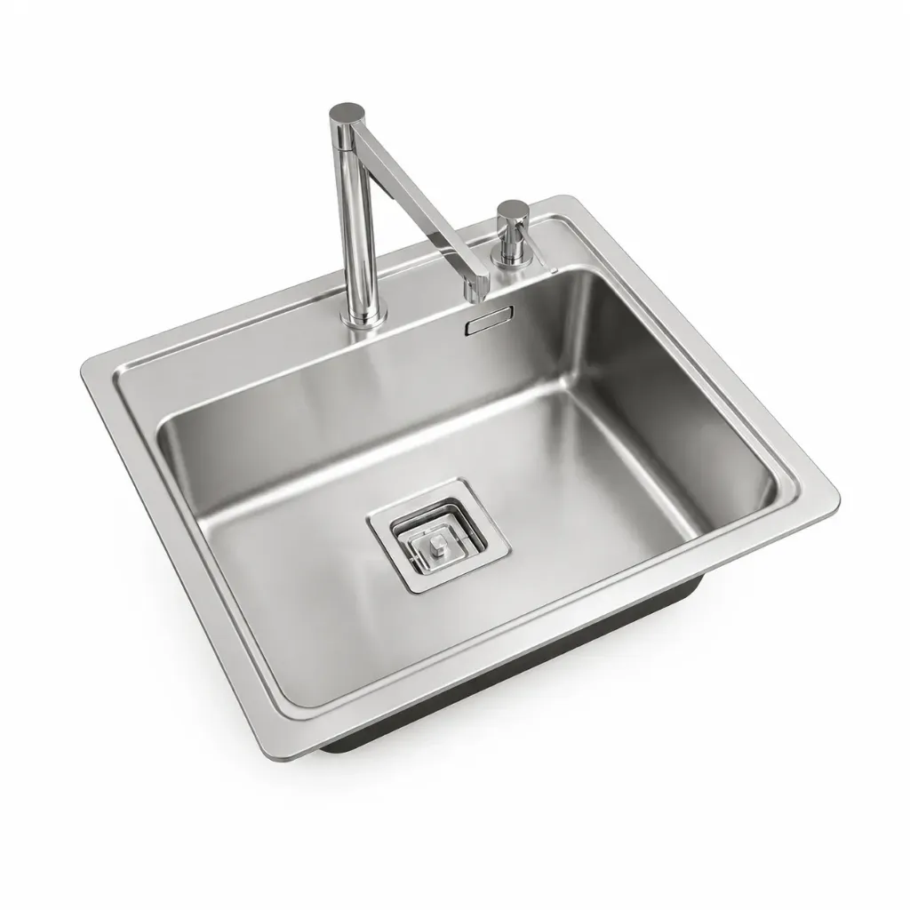 PILETA AC. INOX. JOHNSON QUADRA MINI Q55A  C/ORIF.DOSIF