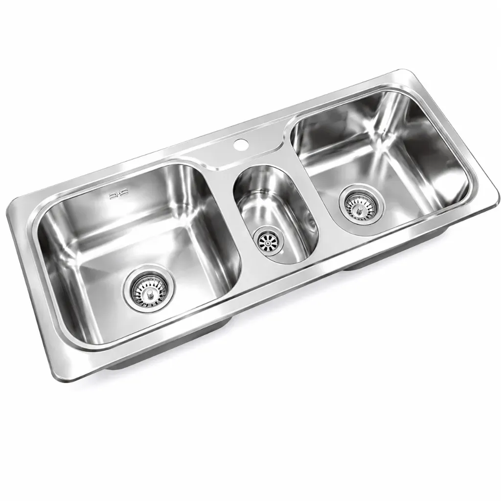PILETA AC. INOX. JOHNSON TRIPLE HYDRA JA 107X43,5X18 C/ACCES