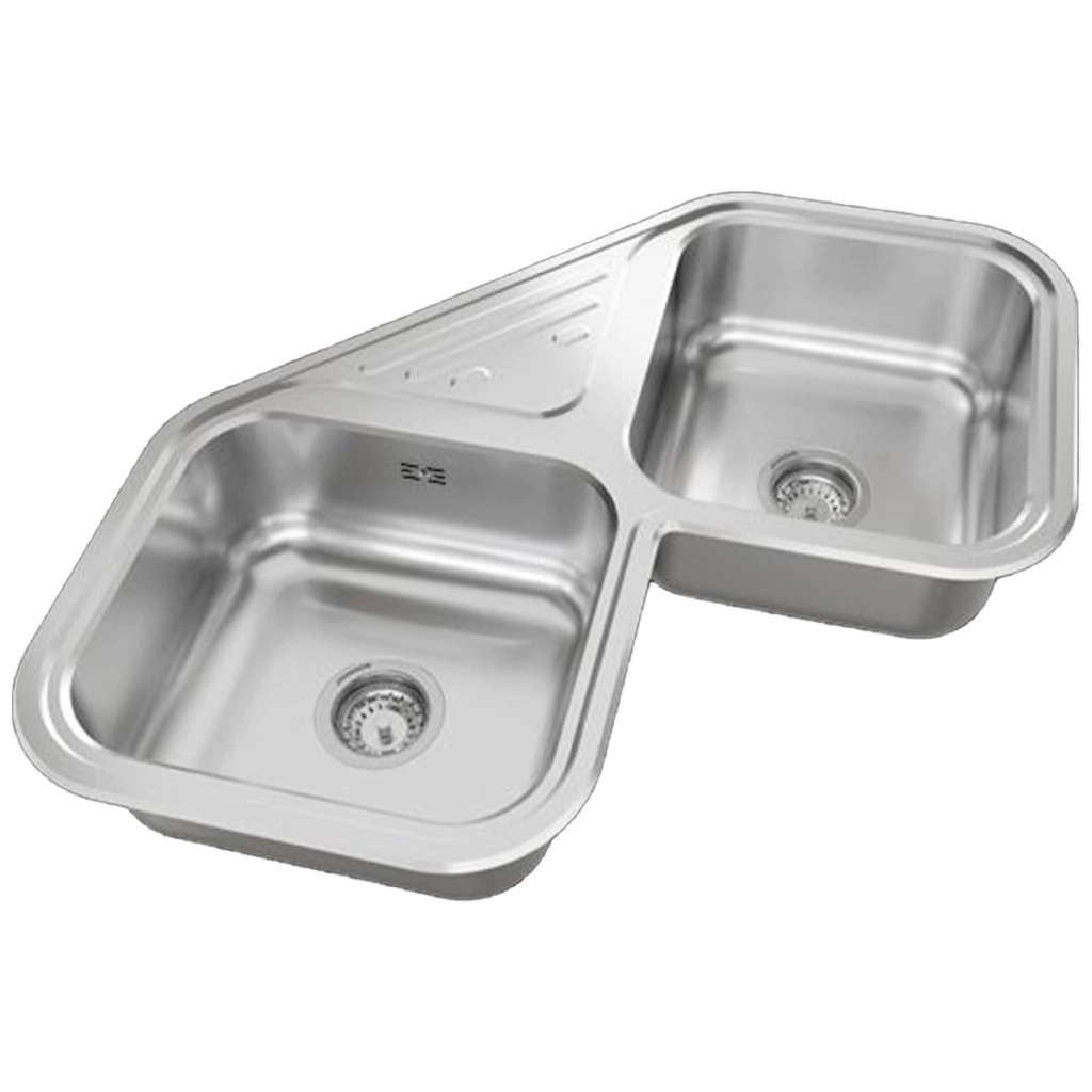 PILETA AC. INOX. JOHNSON AXAD78A 78 X 78 X 18 ESQUIN
