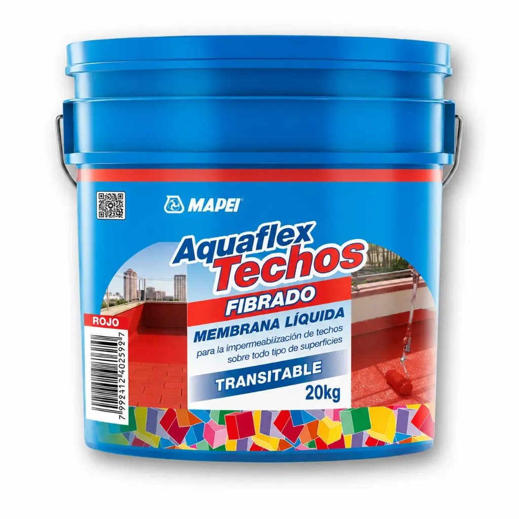 MEMBRANA LIQUIDA MAPEI AQUAFLEX FIBRADO X 20 KGS. ROJA