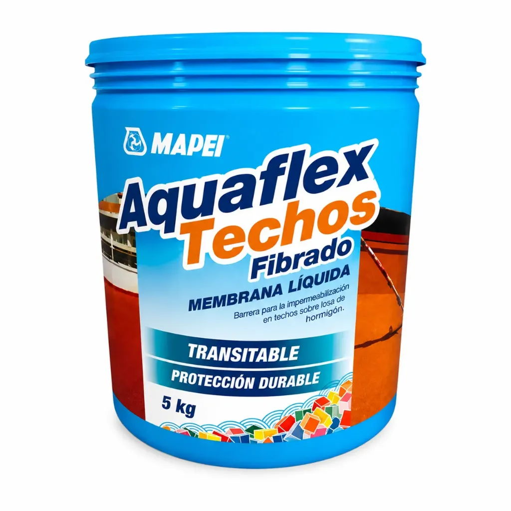 MEMBRANA LIQUIDA MAPEI AQUAFLEX FIBRADO X 5 KGS ROJA