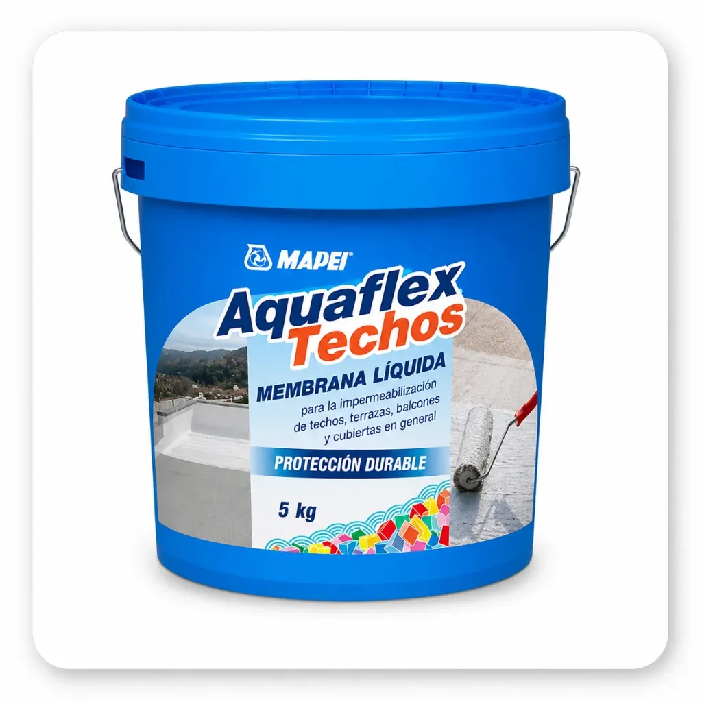 MEMBRANA LIQUIDA MAPEI AQUAFLEX TECHOS X 5 KGS. BLANCO