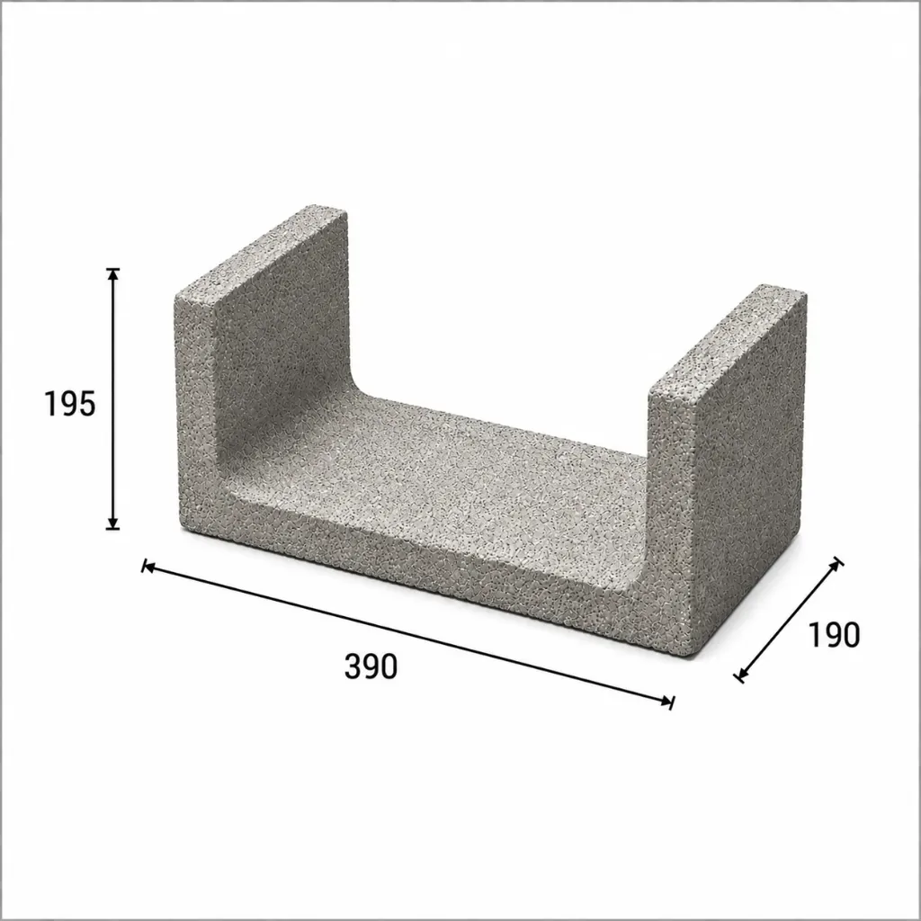 BLOQUE MILAN E40 195 X 390 X 190 (105)