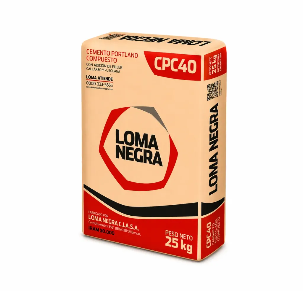 CEMENTO LOMA NEGRA BOLSA X 25 KGS (80)