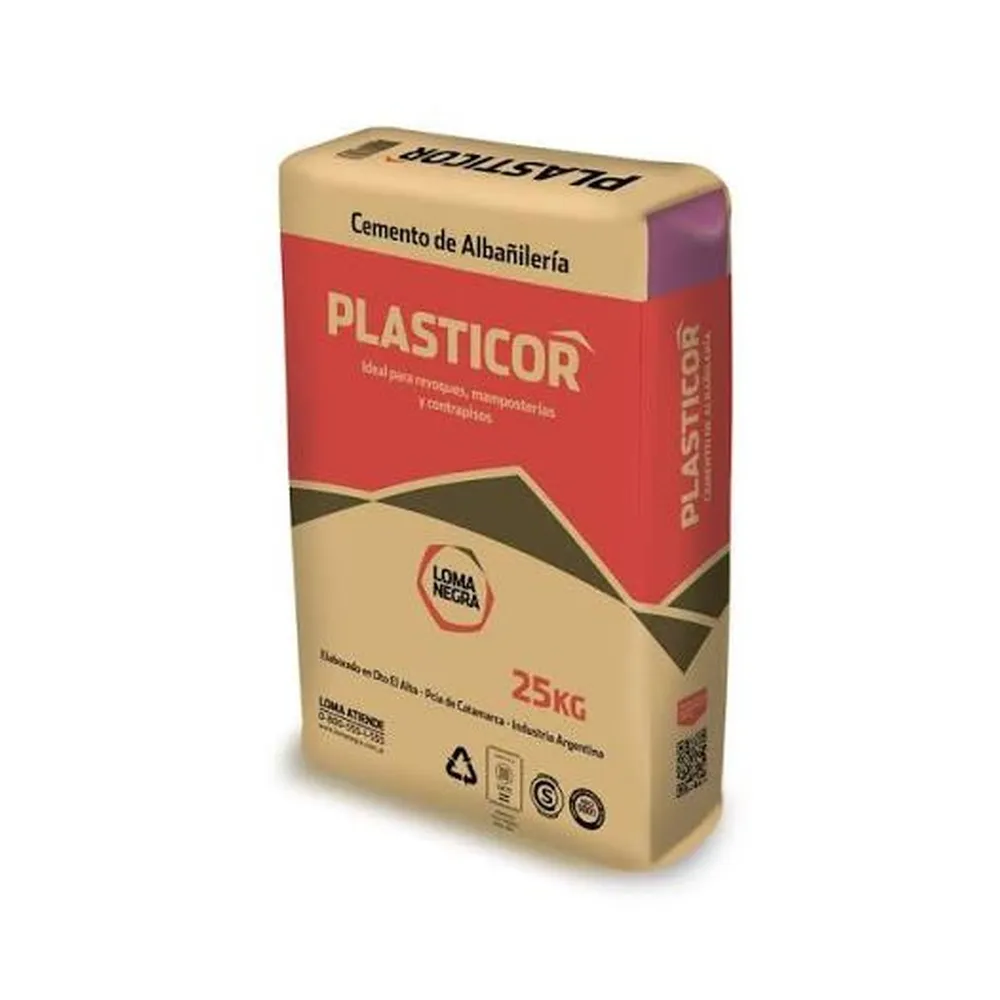 PLASTICOR LOMA NEGRA BOLSA X 25 KGS