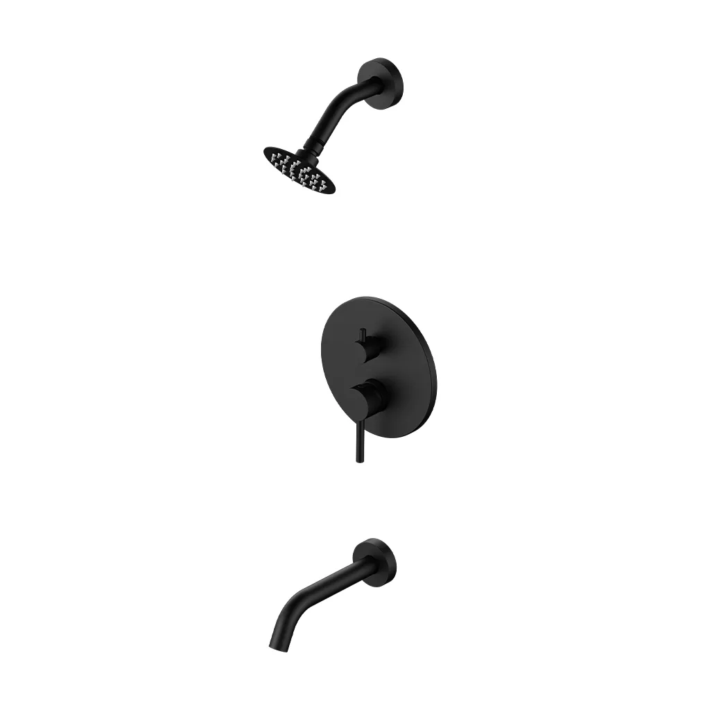 [101709] Juego monocomando para bañera y ducha FV Inox One  Negro 0106/I1-NG