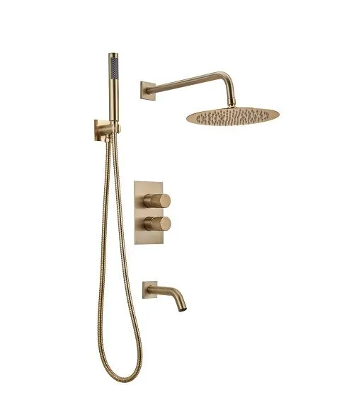 JGO.DUCHA EMBUTIR PEIRANO MONOC.3 FUNC. GOLD FABRIC 80-200G