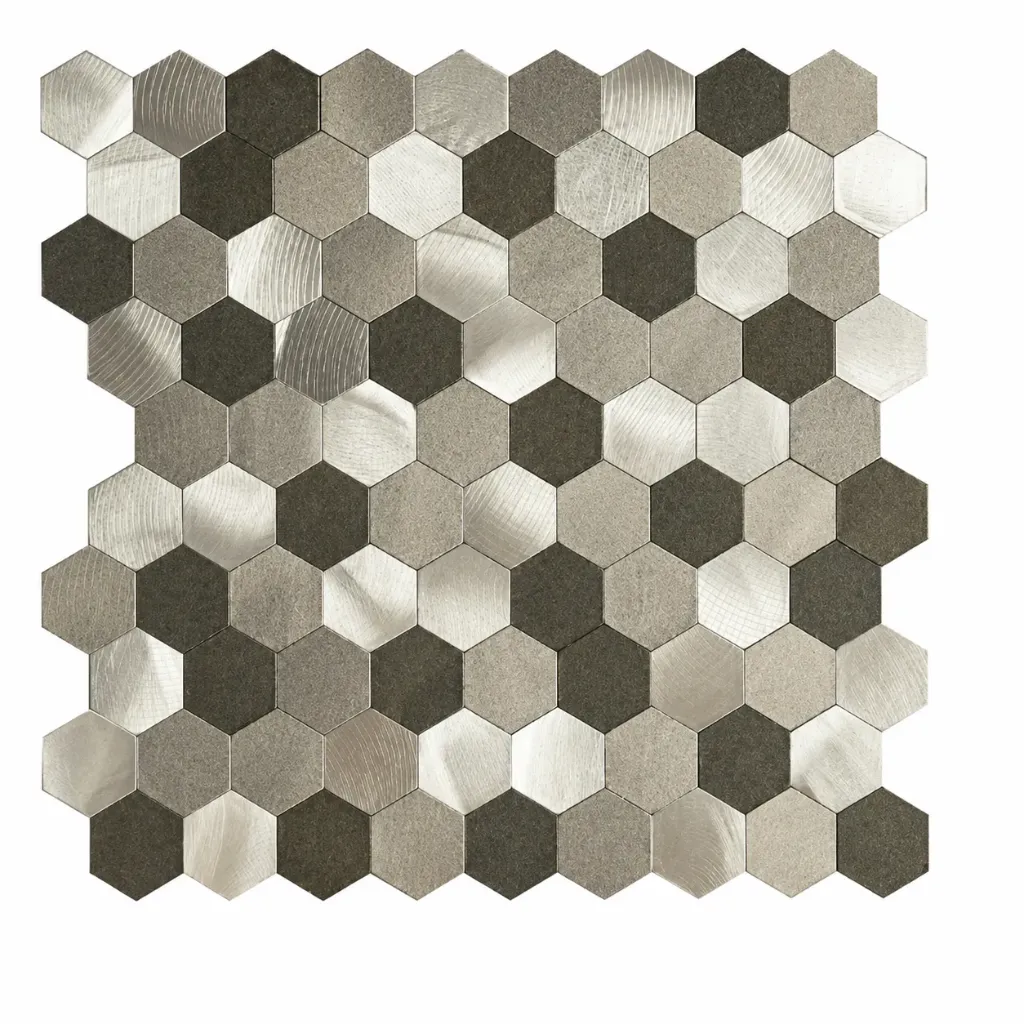 MALLA MISIONES HEXA ALUM. AL3210 30 X 30 GRAY