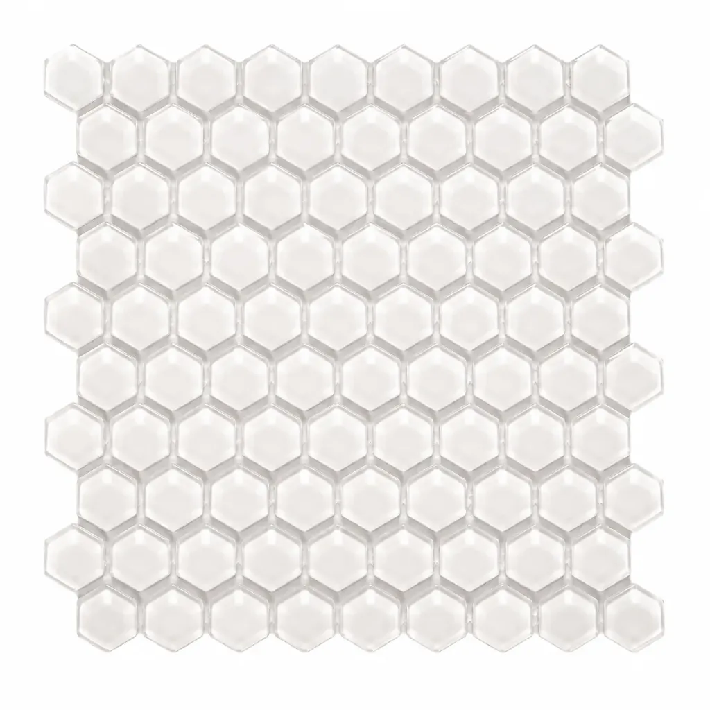 MALLA MISIONES HEXA VETRO BIANCO V0301 30X30