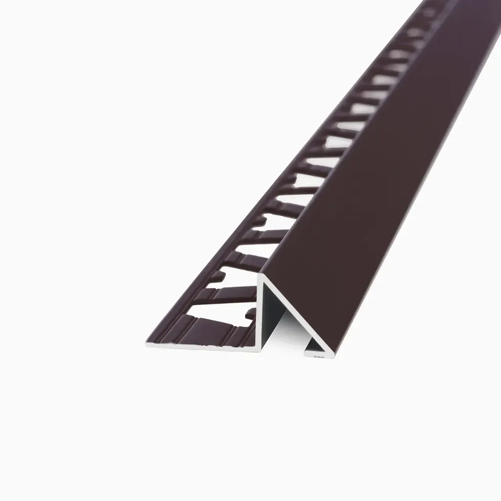 [166613] Guardacanto aluminio Prisma 10mm x 11mm x 2.5m Cafe Atrim 2857