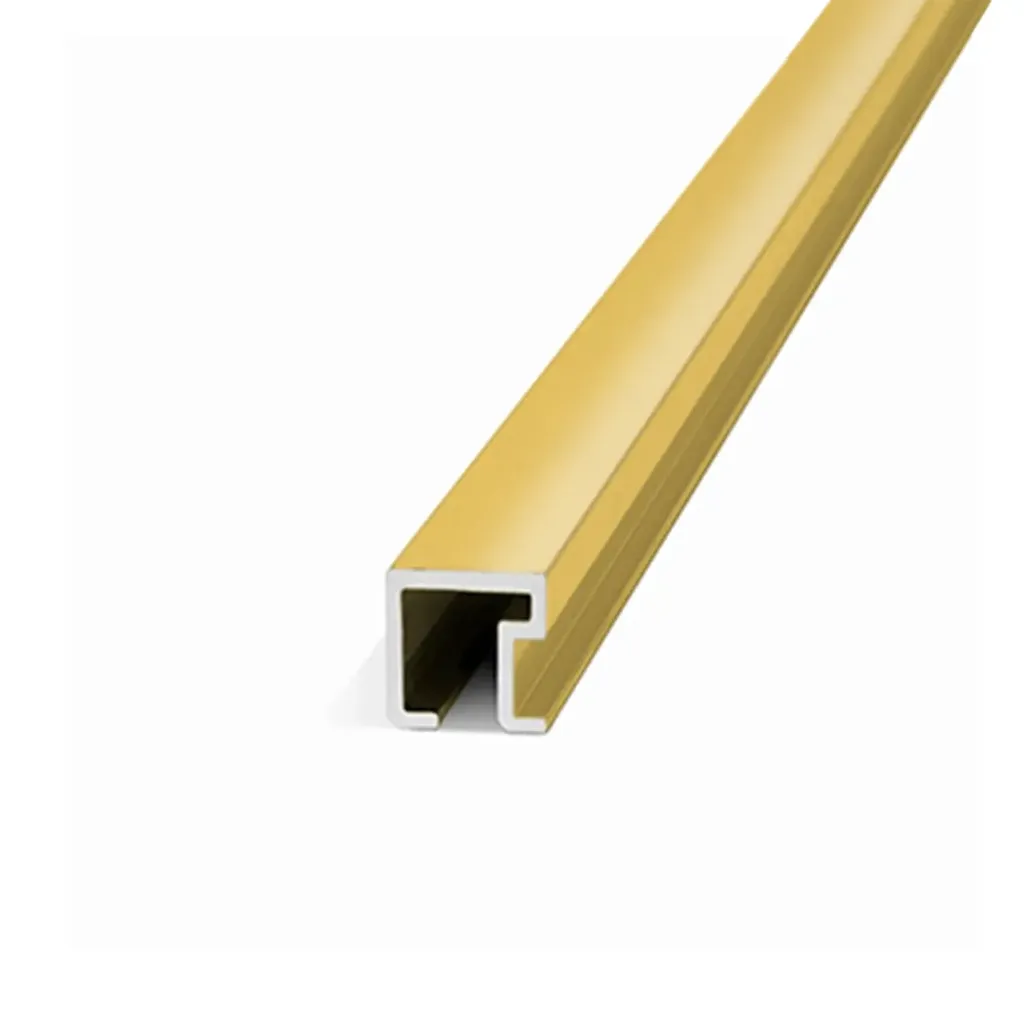 VARILLA ALUMINIO ATRIM 1432 CUADR  ORO MATE