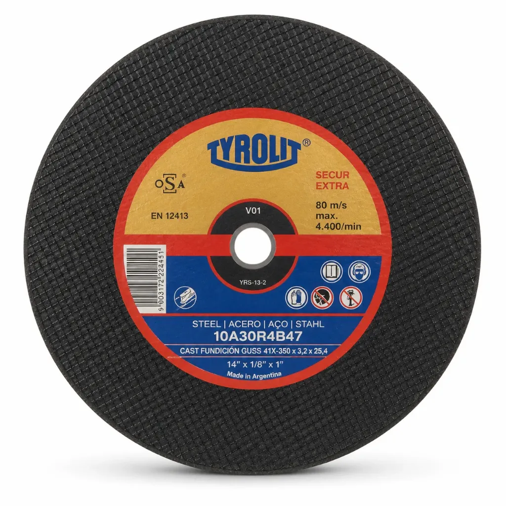 DISCO ABRASIVO DE CORTE ERPA TYROLIT SECUR 350X3,2X25,4