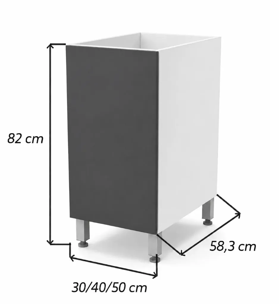 Bajo Mesada Cocina 30cm 60cm 80cm Itar