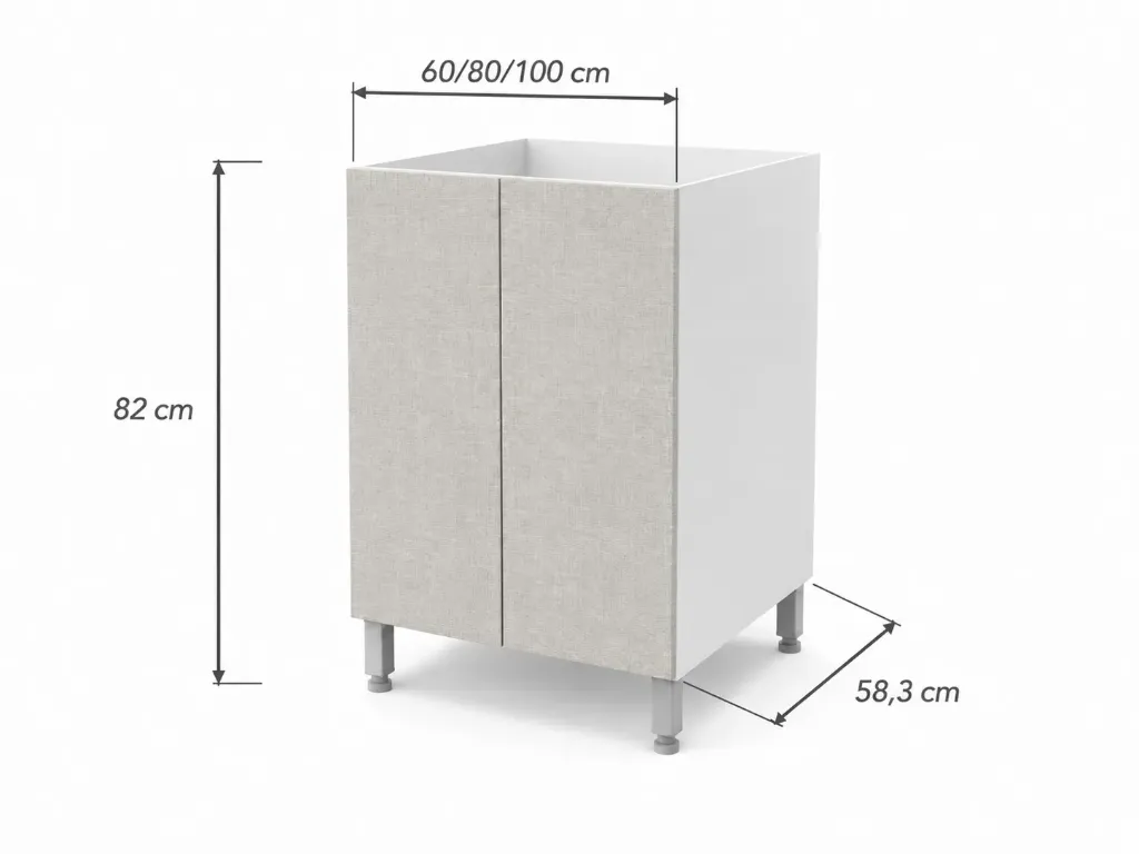 Bajo Mesada Cocina 60cm 80cm 100cm Itar