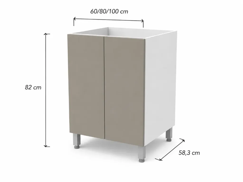 Bajo Mesada Cocina 60cm 80cm 100cm Itar