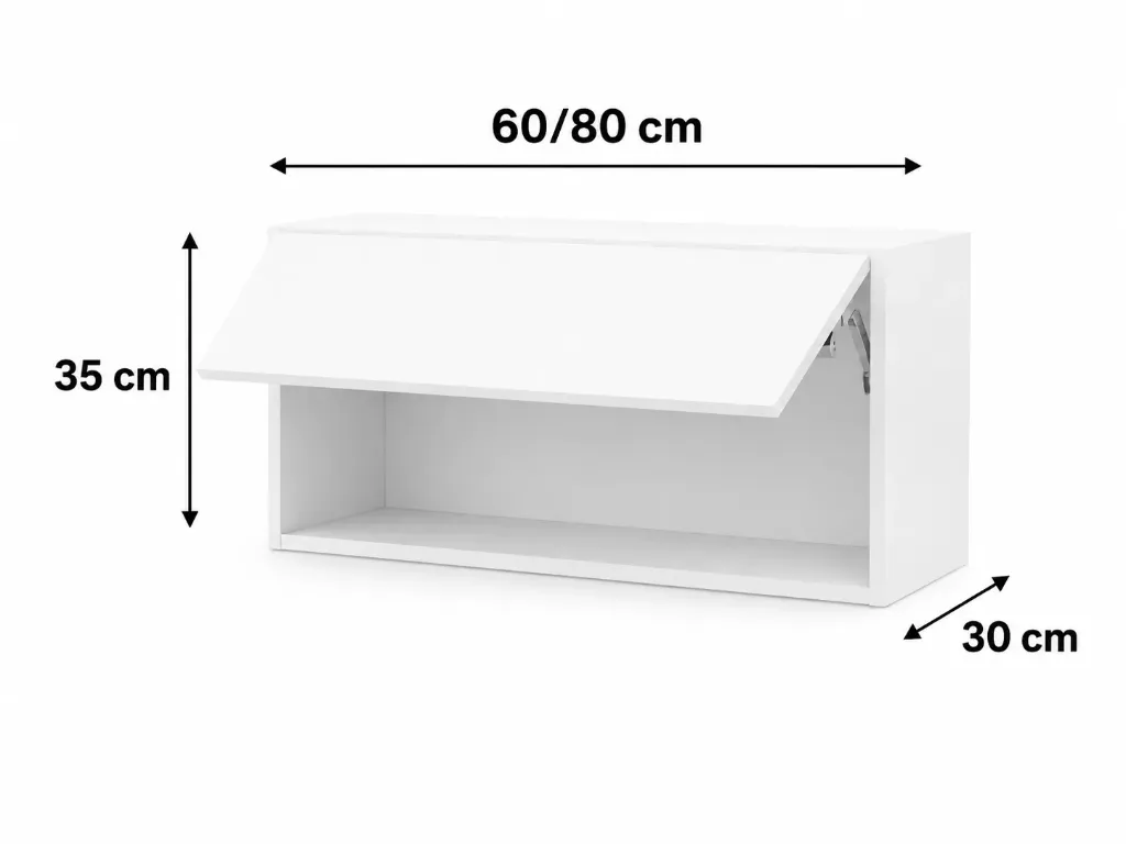Alacena Horizontal 1 puerta (Blanco Itar, 60 cm Ancho)