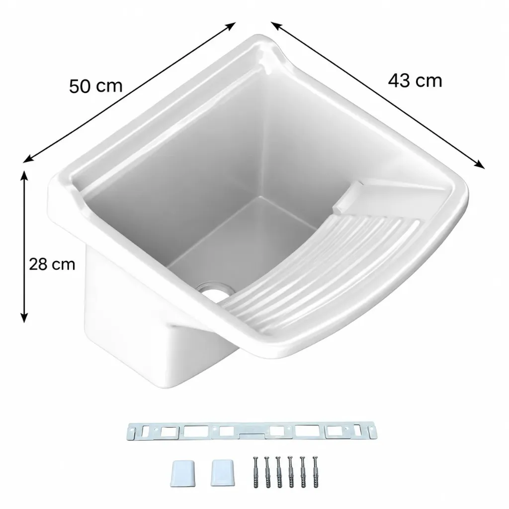 PILETA LAVADERO WATERPLAST  15 LITROS BLANCA PB15