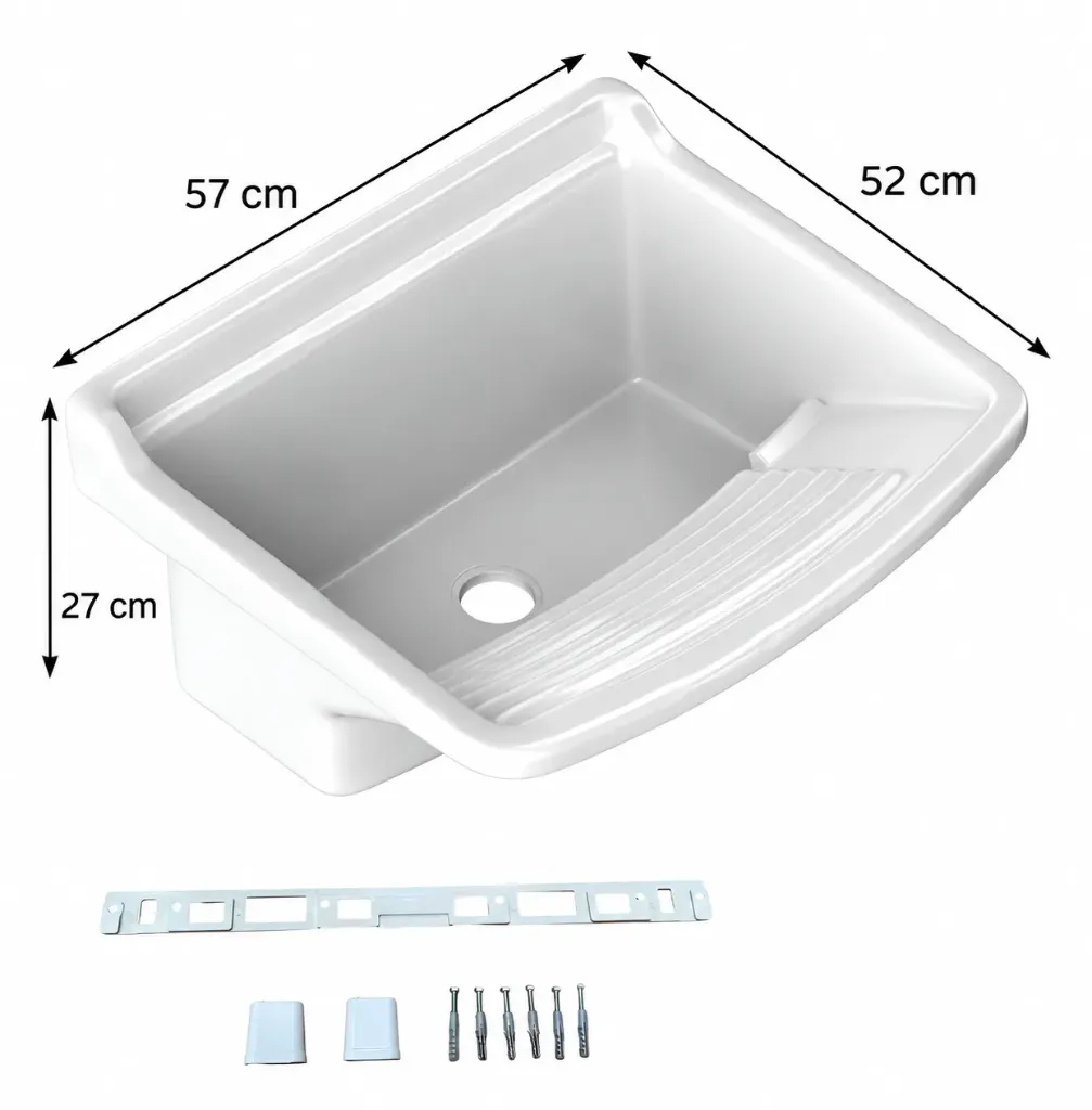 PILETA LAVADERO WATERPLAST  24 LITROS BLANCA PB24