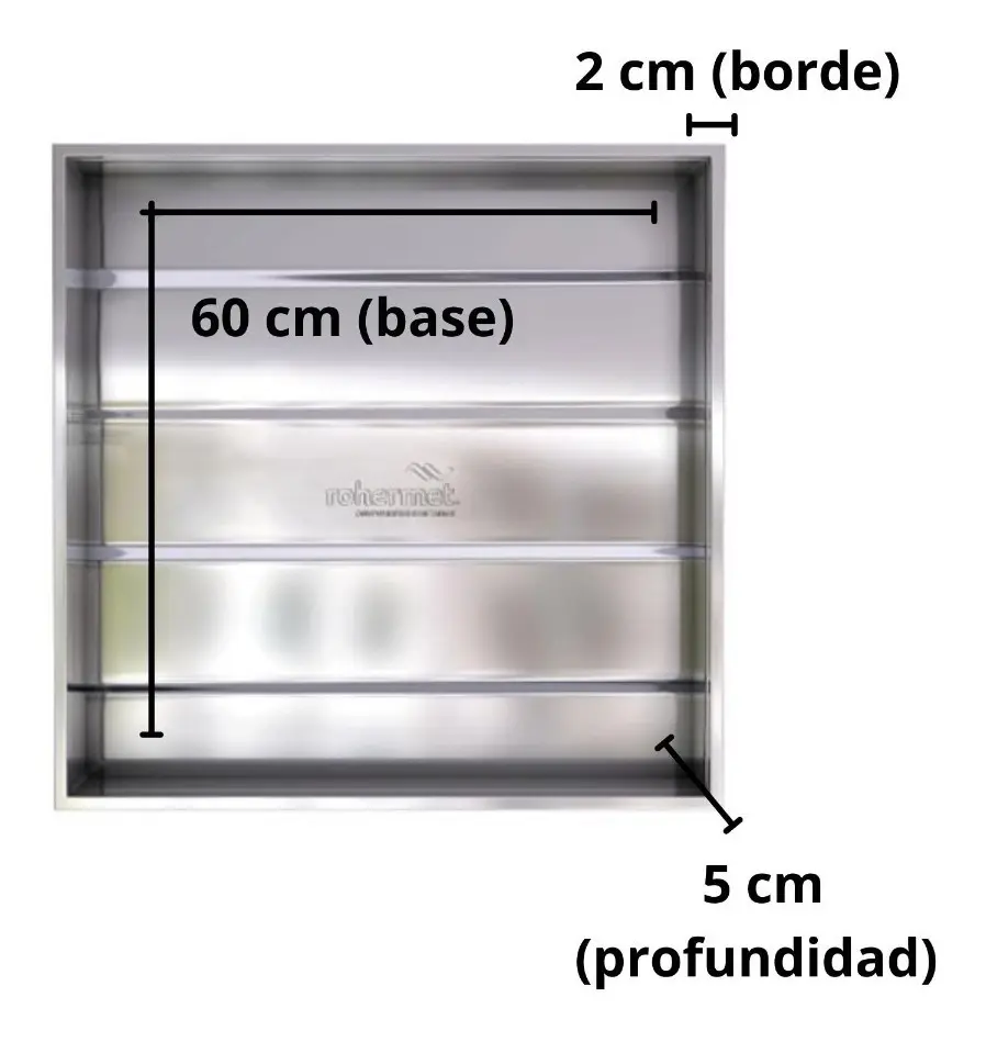 TAPA CAMARA PLASTICA WATERPLAST REFORZ.FIL.A.INOX 60X60 760A